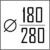 Диаметр 180/280