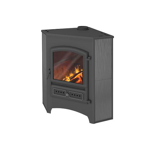 Печь-камин Этна (Etna) БКД угловой антрацит