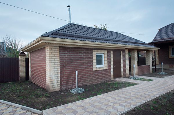 Как построить баню из кирпича