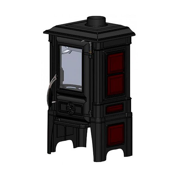 Печь-камин GUCHA Арина 1210 Dark Red чугун